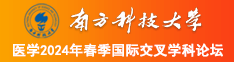 鸡巴插逼视频南方科技大学医学2024年春季国际交叉学科论坛